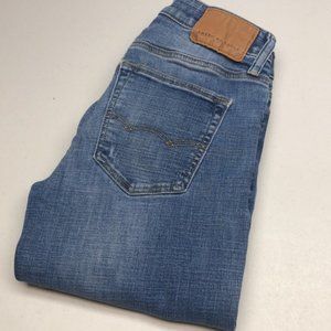 FACTORY DISTRESS MENS AMERICAN EAGLE SLIM JEANS  28x32 ⭐
